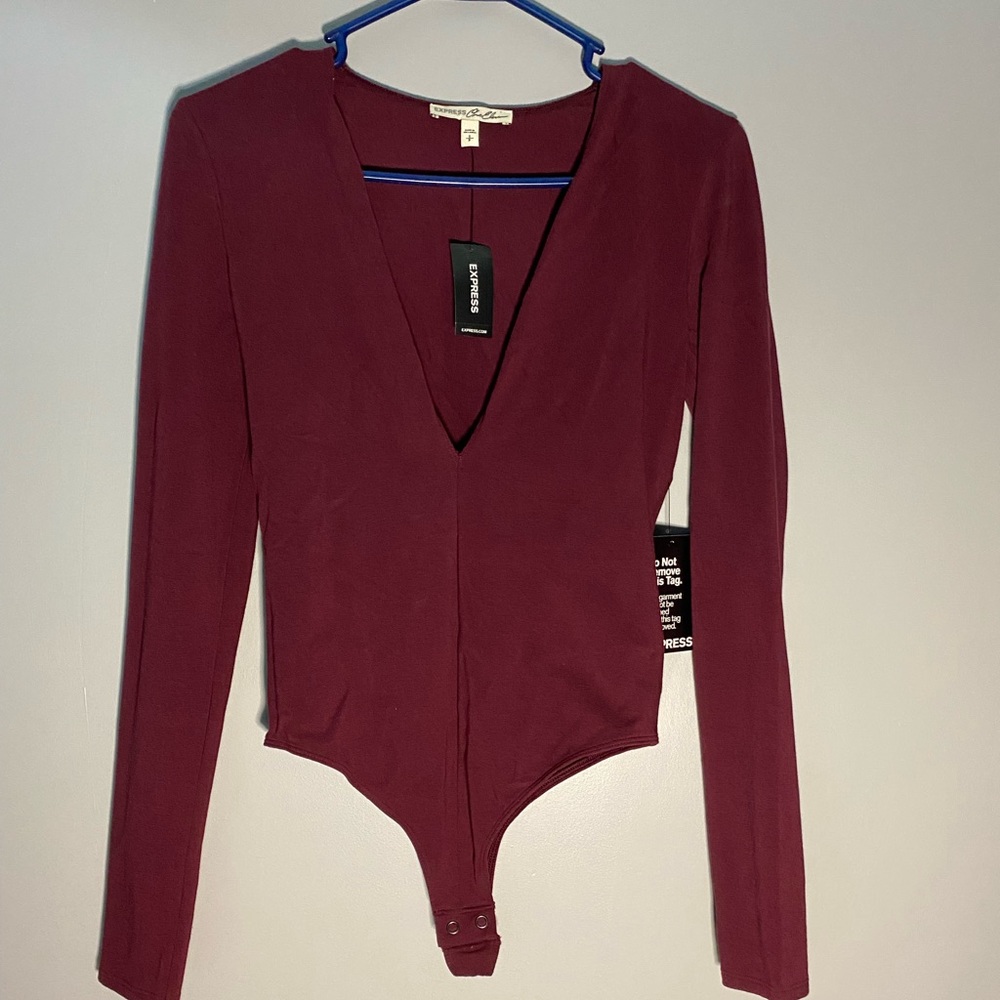 Cotton spandex express body suit small